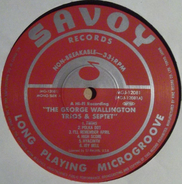 George Wallington Trio - The George Wallington Trios & Septet (Viny...