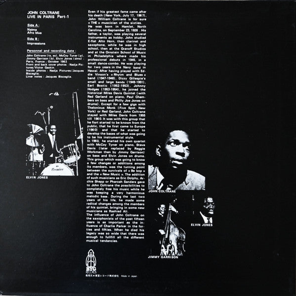 John Coltrane - Live In Paris Part 1 (Vinyl, LP, Album)