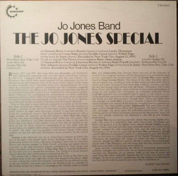 Jo Jones Band - The Jo Jones Special (Vinyl, LP, Album, Mono) Very Good Plus (VG+) / Very Good Plus (VG+)