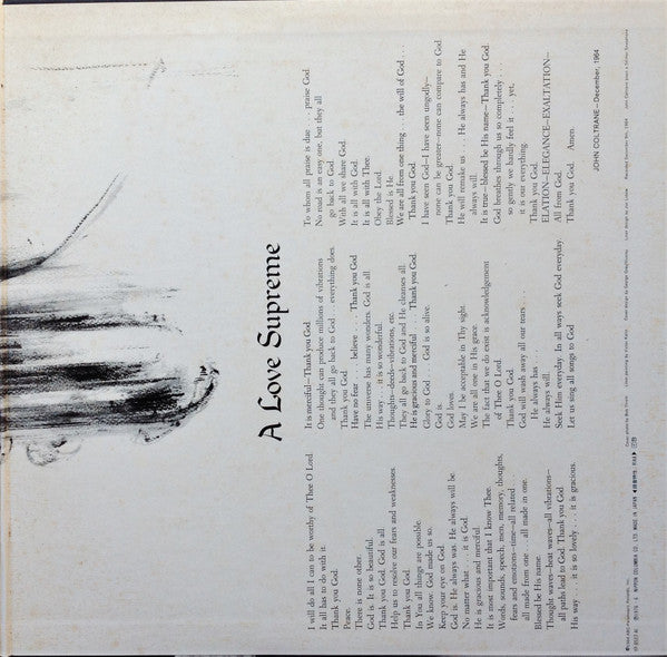 John Coltrane - A Love Supreme = 至上の愛 (Vinyl, LP, Album, Reissue, S...