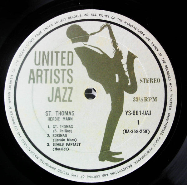 Herbie Mann - St. Thomas (Vinyl, LP, Album, Reissue) Very Good Plus (VG+) / Very Good Plus (VG+)