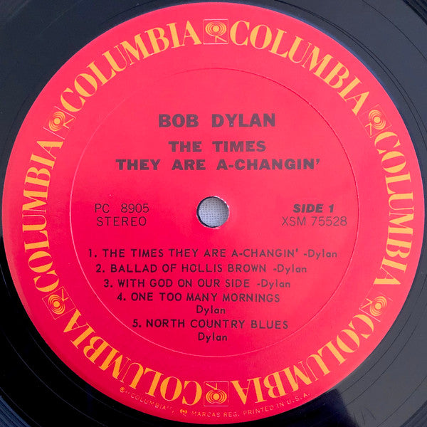 Bob Dylan - The Times They Are A-Changin' (Vinyl, LP, Album, Repress, Stereo) Near Mint (NM or M-) / Near Mint (NM or M-)