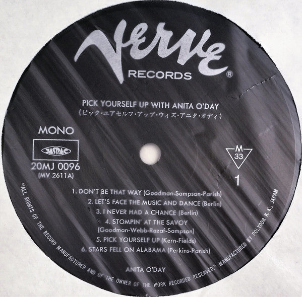 Anita O'Day - Pick Yourself Up (Vinyl, LP, Album, Reissue, Mono) Very Good Plus (VG+) / Very Good Plus (VG+)
