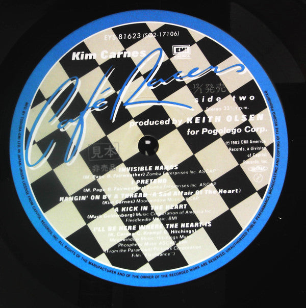 Kim Carnes - Café Racers (Vinyl, LP, Promo) Near Mint (NM or M-) / Very Good Plus (VG+)