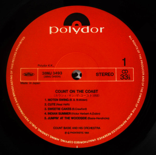 Count Basie Orchestra - Count On The Coast '58 (2xVinyl, LP, Album) Good Plus (G+) / Good Plus (G+)