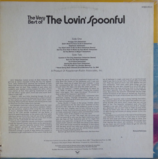The Lovin' Spoonful - The Very Best Of The Lovin' Spoonful (Vinyl, LP, Compilation) Very Good (VG) / Very Good (VG)