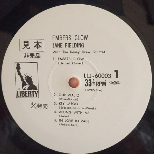 Jane Fielding - Embers Glow (Vinyl, LP, Album, Promo, Mono) Very Good Plus (VG+) / Very Good Plus (VG+)