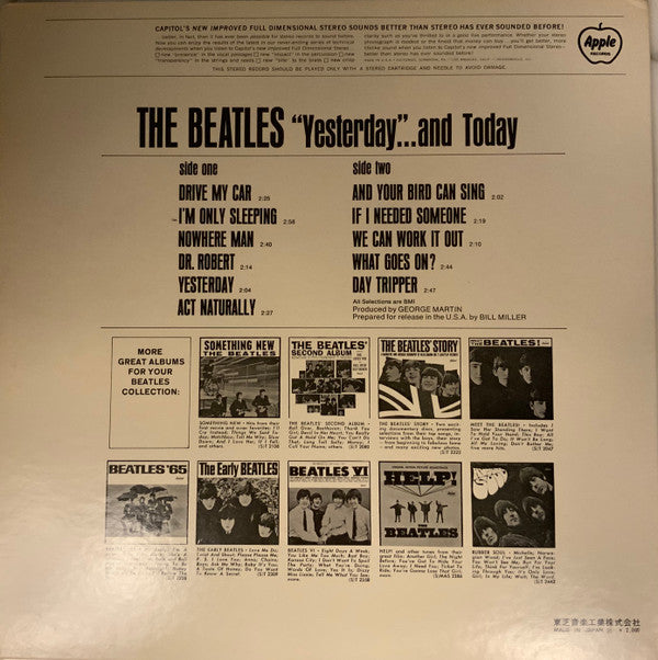 The Beatles - "Yesterday"...... And Today (Vinyl, LP, Album, Compilation, Reissue, Stereo) Very Good Plus (VG+) / Very Good (VG)