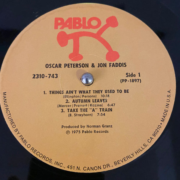 Oscar Peterson - Oscar Peterson & Jon Faddis (Vinyl, LP, Album, Stereo) Very Good (VG) / Very Good (VG)