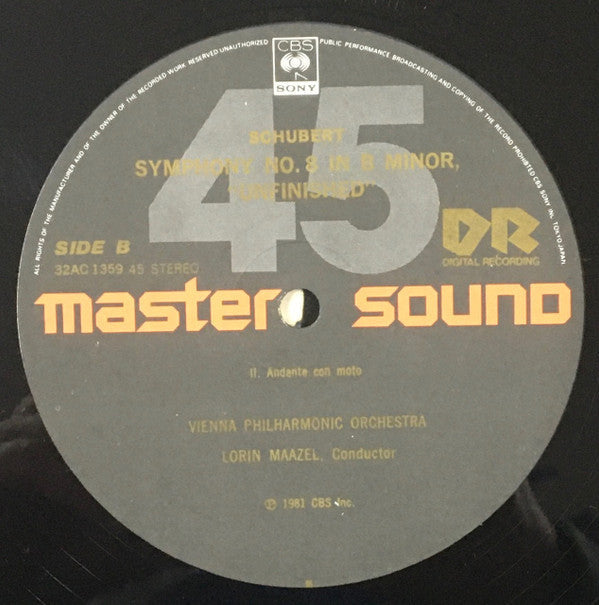 Franz Schubert - Symphony No. 8 "Unfinished" (Vinyl, LP, 45 RPM, Stereo) Very Good Plus (VG+) / Very Good Plus (VG+)