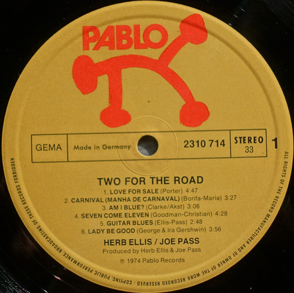 Herb Ellis - Two For The Road (Vinyl, LP, Album) Very Good Plus (VG+) / Very Good Plus (VG+)