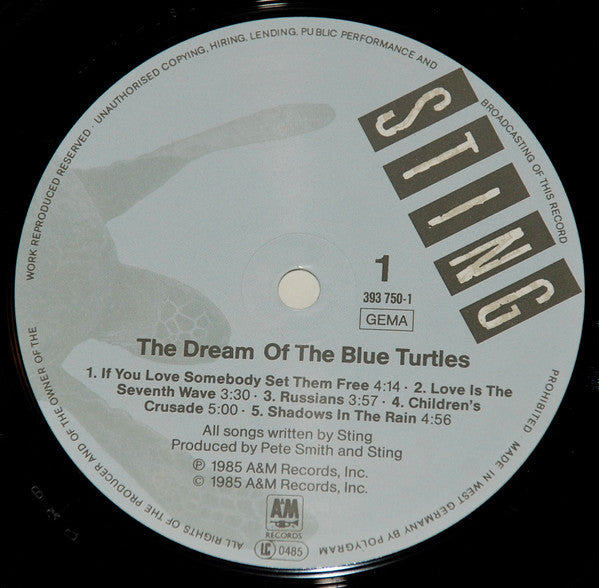 Sting - The Dream Of The Blue Turtles (Vinyl, LP, Album) Good Plus (G+) / Very Good Plus (VG+)