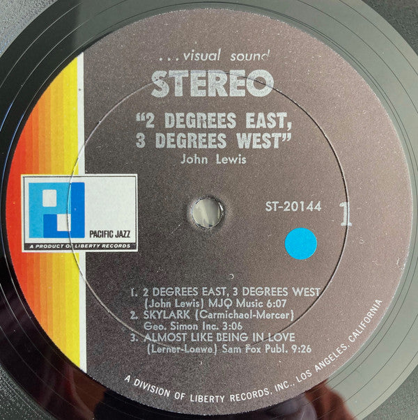 John Lewis (2) - 2 Degrees East, 3 Degrees West (Vinyl, LP, Album, Reissue, Stereo) Good Plus (G+) / Very Good (VG)