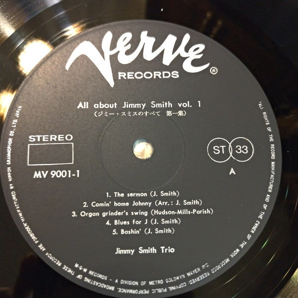 Jimmy Smith - All About Jimmy Smith (2xVinyl, LP, Compilation, Stereo) Very Good (VG) / Very Good Plus (VG+)