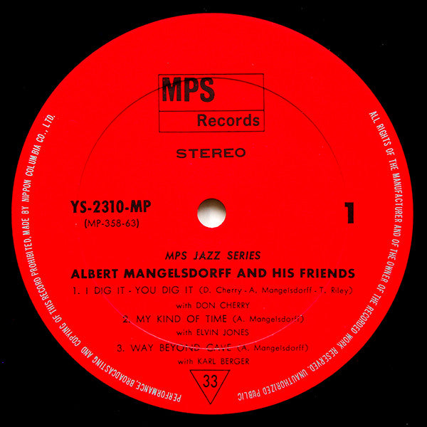 Albert Mangelsdorff - Albert Mangelsdorff And His Friends (Vinyl, LP, Album) Very Good Plus (VG+) / Very Good Plus (VG+)