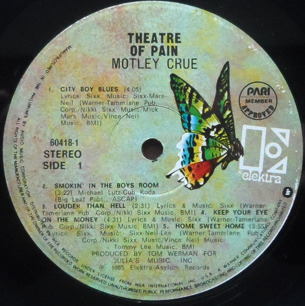 Mötley Crüe - Theatre Of Pain (Vinyl, LP, Album) Good Plus (G+) / Very Good (VG)