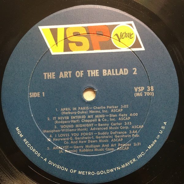 Various - The Art Of The Ballad 2 (Vinyl, LP, Compilation, Mono) Good Plus (G+) / Very Good (VG)