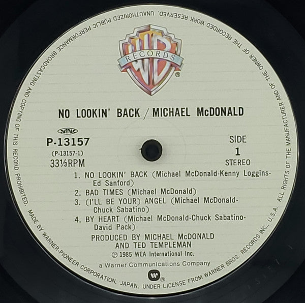 Michael McDonald - No Lookin' Back (Vinyl, LP, Album, Stereo)