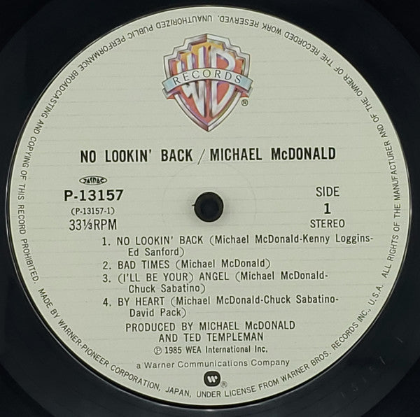 Michael McDonald - No Lookin' Back (Vinyl, LP, Album, Stereo) Very Good Plus (VG+) / Very Good (VG)