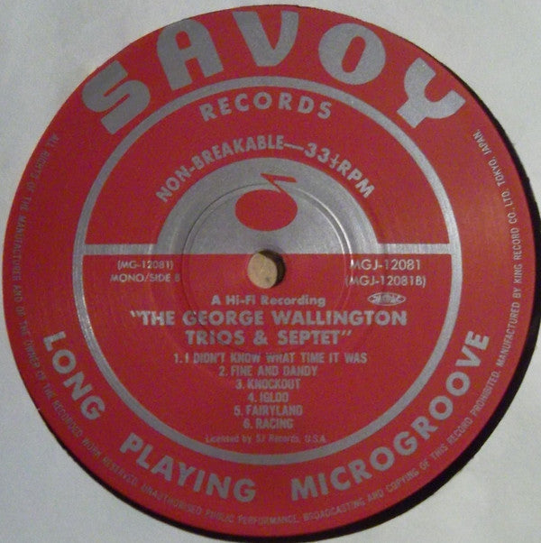 George Wallington Trio - The George Wallington Trios & Septet (Viny...
