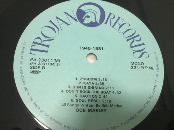 Bob Marley - Bob Marley 1945-1981 (Vinyl, LP, Compilation, Mono)