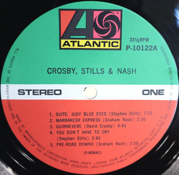 Crosby, Stills & Nash - Crosby, Stills & Nash (Vinyl, LP, Album, Reissue, Stereo) Good Plus (G+) / Very Good Plus (VG+)