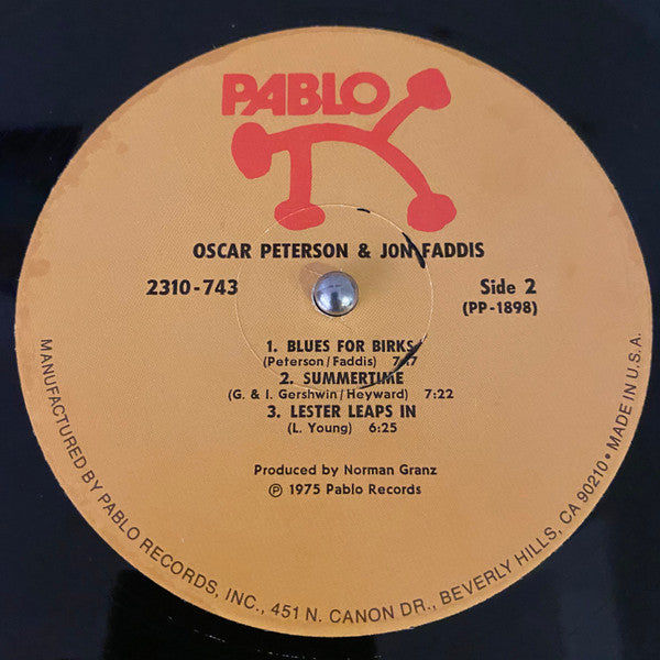 Oscar Peterson - Oscar Peterson & Jon Faddis (Vinyl, LP, Album, Stereo) Very Good (VG) / Very Good (VG)