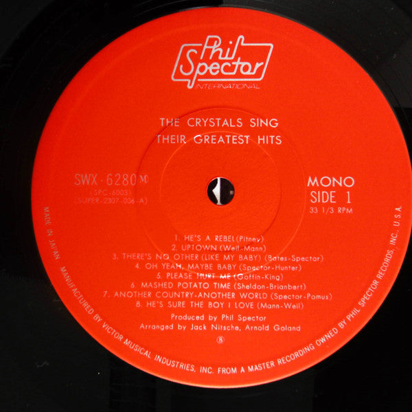 The Crystals - The Crystals Sing Their Greatest Hits (Vinyl, LP, Compilation, Reissue, Mono) Very Good Plus (VG+) / Very Good Plus (VG+)
