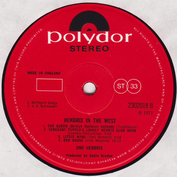 Jimi Hendrix - Hendrix In The West (Vinyl, LP, Album, Stereo) Good Plus (G+) / Good (G)