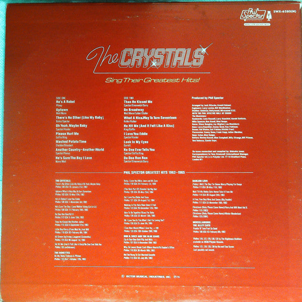 The Crystals - The Crystals Sing Their Greatest Hits (Vinyl, LP, Compilation, Reissue, Mono) Very Good Plus (VG+) / Very Good Plus (VG+)