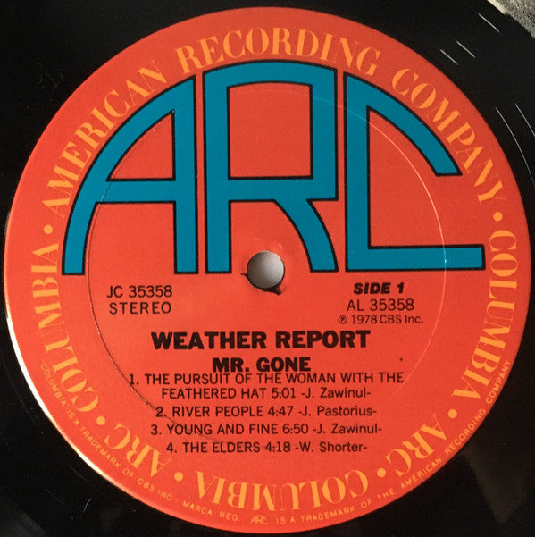 Weather Report - Mr. Gone (Vinyl, LP, Album, Stereo) Very Good (VG) / Very Good (VG)