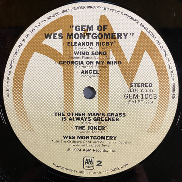 Wes Montgomery - Gem of Wes Montgomery (Vinyl, LP, Compilation)