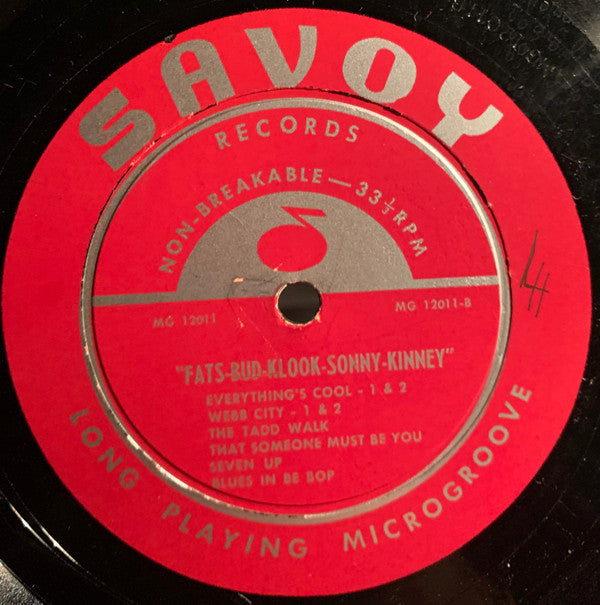 Fats Navarro - Fats-Bud-Klook-Sonny-Kinney (Vinyl, LP, Album, Mono) Very Good (VG) / Very Good (VG)