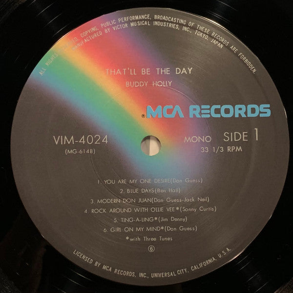 Buddy Holly - That'll Be The Day (Vinyl, LP, Album, Mono) Very Good (VG) / Very Good (VG)