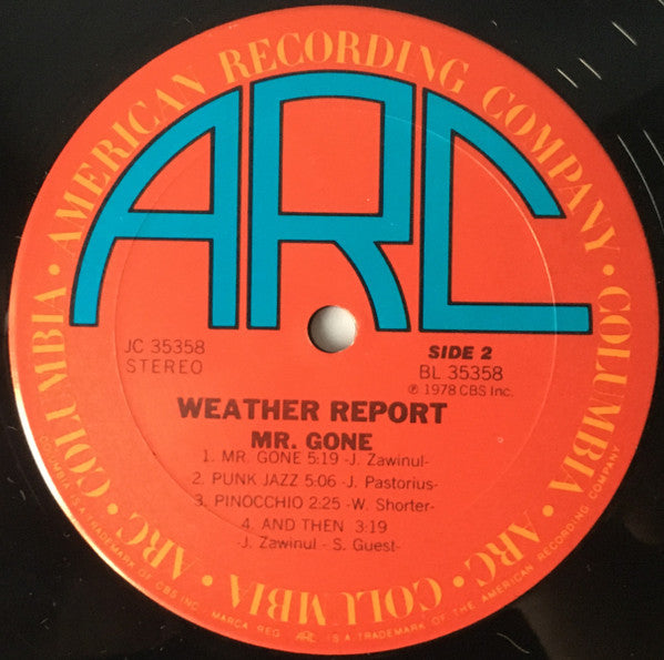 Weather Report - Mr. Gone (Vinyl, LP, Album, Stereo) Very Good (VG) / Very Good (VG)