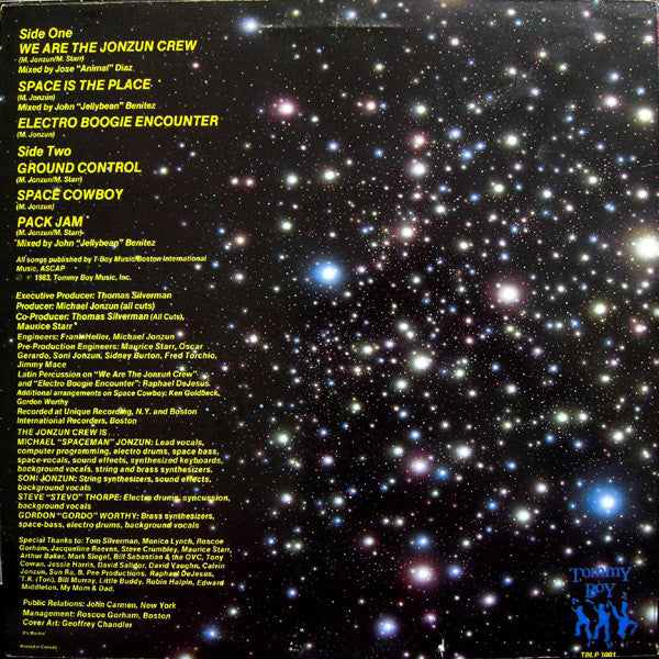 The Jonzun Crew - Lost In Space (Vinyl, LP, Album) Good Plus (G+) / Very Good (VG)