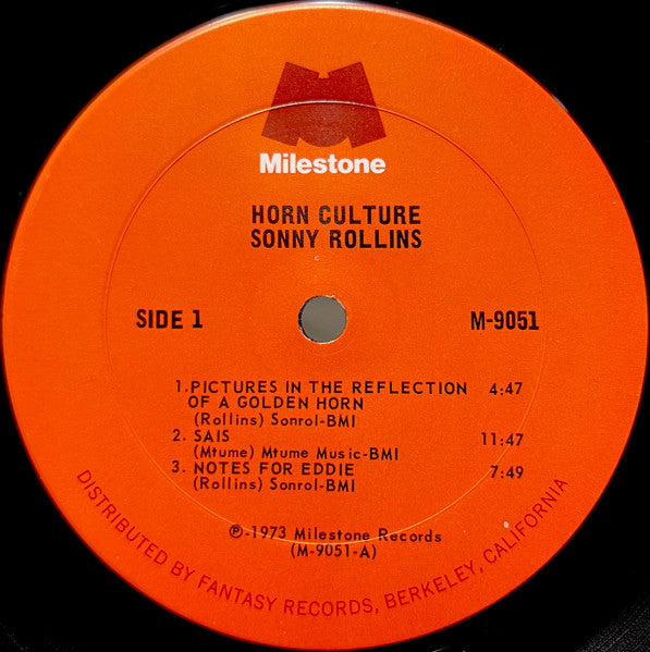 Sonny Rollins - Horn Culture (Vinyl, LP, Album)