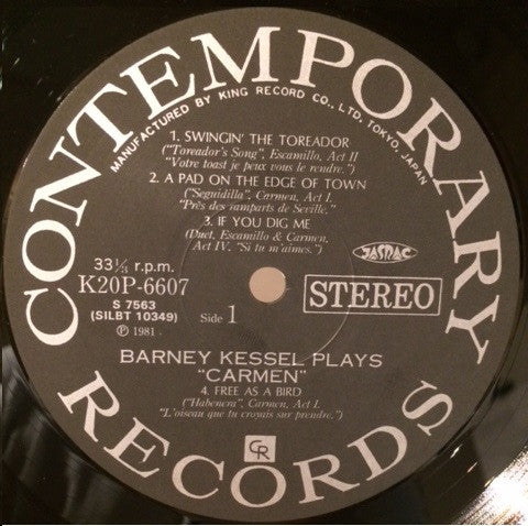 Barney Kessel - Modern Jazz Performances From Bizet's Opera Carmen (Vinyl, LP, Album, Reissue, Stereo) Very Good Plus (VG+) / Very Good Plus (VG+)