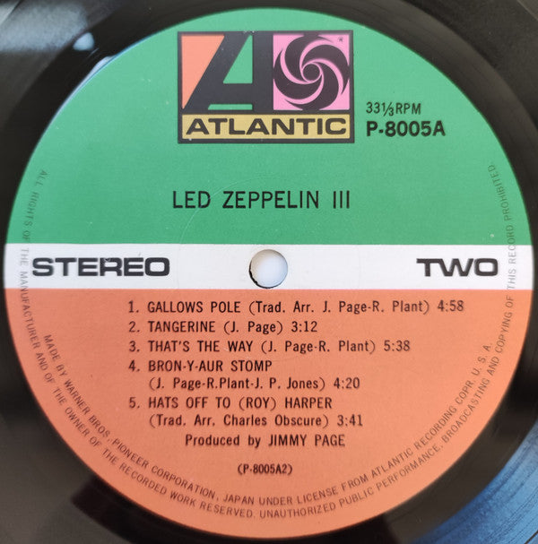 Led Zeppelin - Led Zeppelin III (Vinyl, LP, Album, Reissue, Stereo) Very Good (VG) / Good (G)