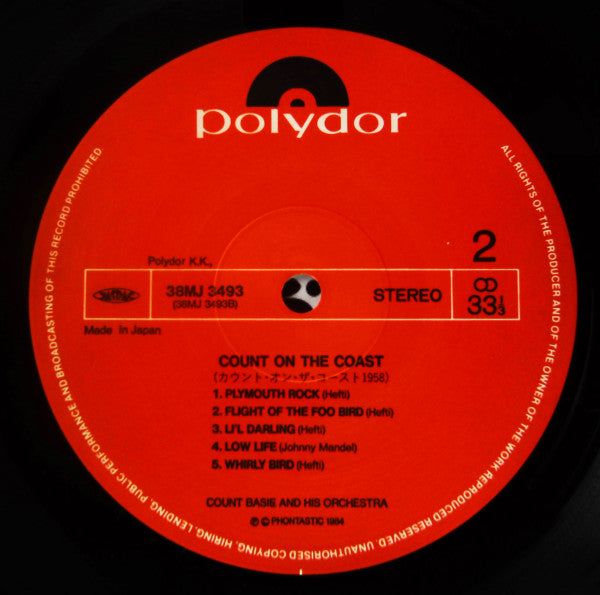 Count Basie Orchestra - Count On The Coast '58 (2xVinyl, LP, Album) Good Plus (G+) / Good Plus (G+)