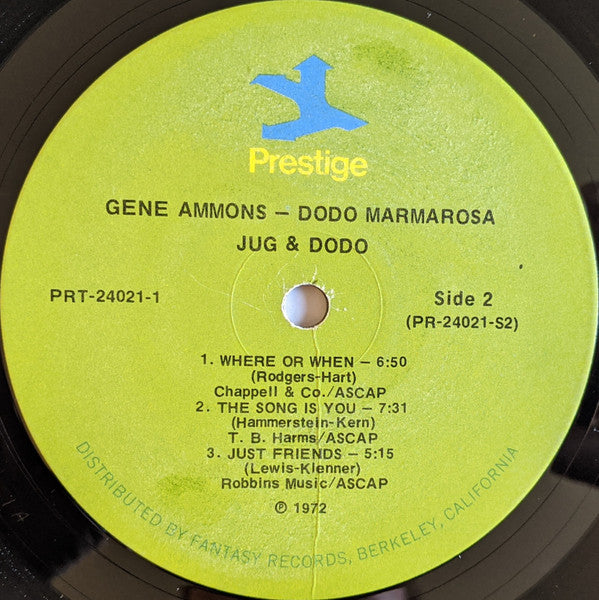 Gene Ammons - Jug & Dodo (2xVinyl, LP, Album, Remastered) Very Good Plus (VG+) / Very Good (VG)