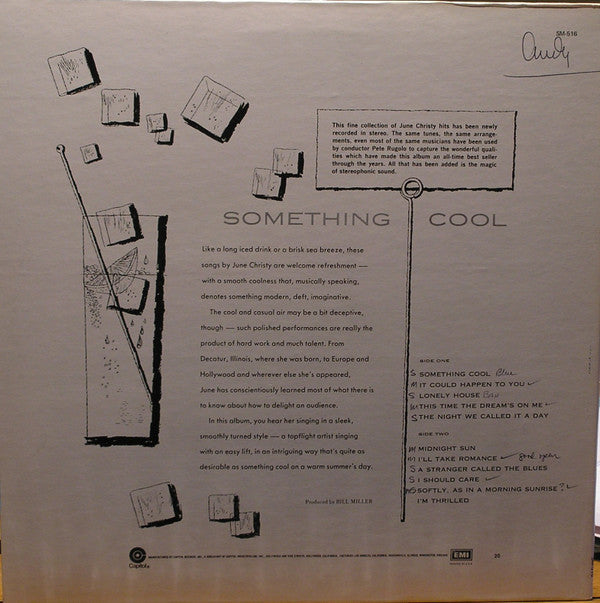 June Christy - Something Cool (Vinyl, LP, Album, Reissue, Stereo) Very Good (VG) / Very Good Plus (VG+)