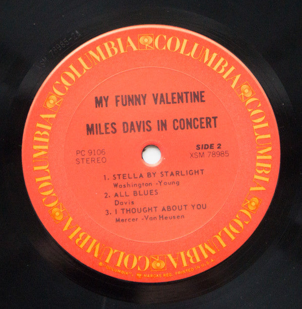 Miles Davis - My Funny Valentine - Miles Davis In Concert (Vinyl, LP, Album, Reissue) Very Good Plus (VG+) / Very Good Plus (VG+)