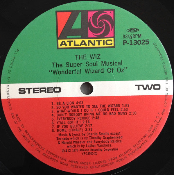 Various - The Wiz / The Super Soul Musical "Wonderful Wizard Of Oz" = ザ・ウィズ (Vinyl, LP, Album, Reissue, Stereo) Very Good (VG) / Very Good (VG)