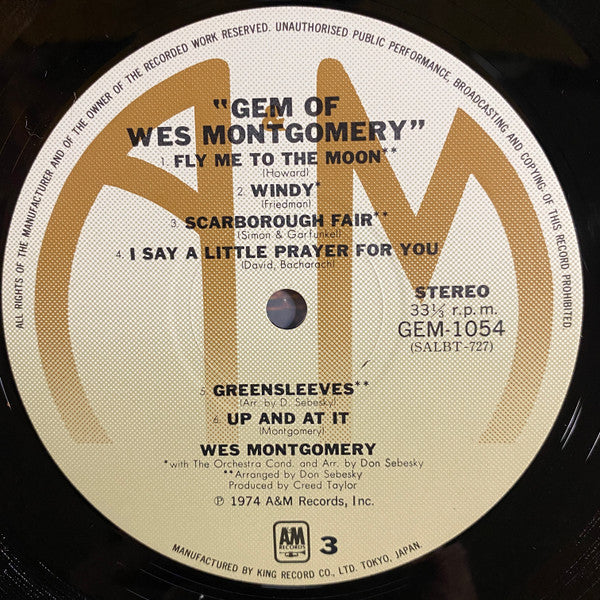 Wes Montgomery - Gem of Wes Montgomery (Vinyl, LP, Compilation)