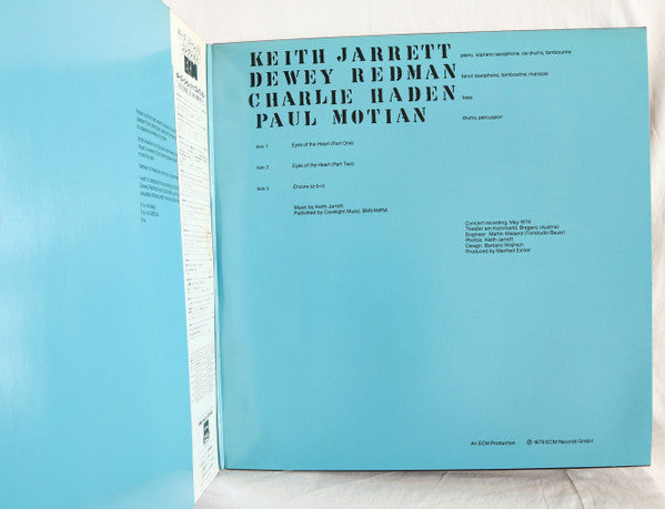 Keith Jarrett - Eyes Of The Heart (Vinyl, Vinyl, All Media, LP, Reissue, Stereo, LP, Single Sided, Reissue, Stereo, Album) Very Good Plus (VG+) / Very Good Plus (VG+)