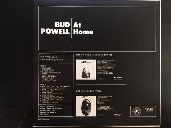 Bud Powell - At Home (Vinyl, LP, Album, Promo) Near Mint (NM or M-) / Very Good Plus (VG+)