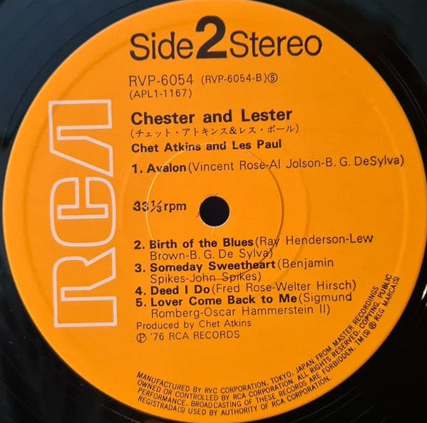 Chet Atkins - Chester & Lester (Vinyl, LP, Album, Stereo)