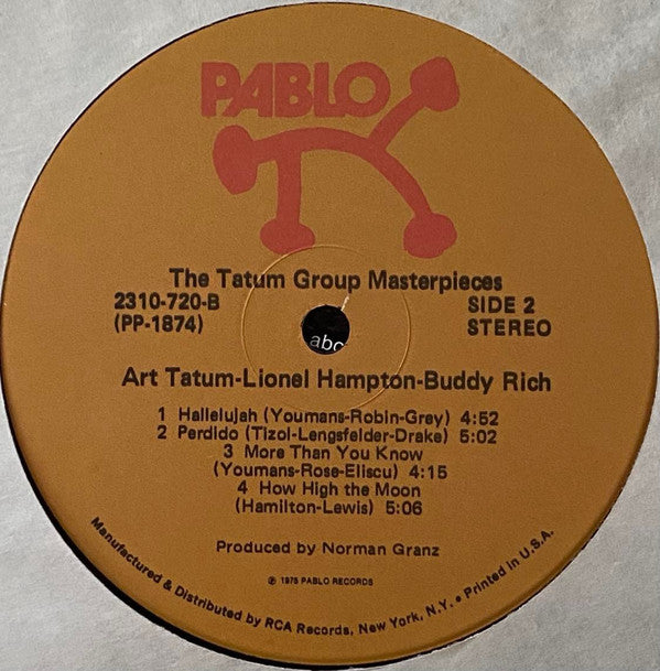 Art Tatum - The Tatum Group Masterpieces (Vinyl, LP, Album, Reissue) Very Good (VG) / Very Good (VG)