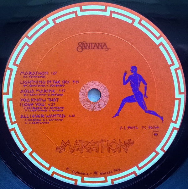 Santana - Marathon (Vinyl, LP, Album, Stereo) Very Good Plus (VG+) / Very Good (VG)